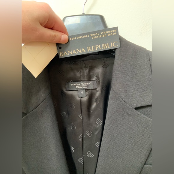 Banana Republic Black Wool Blazer NWT - Picture 7 of 13